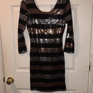 Charlotte Russe striped sequin dress